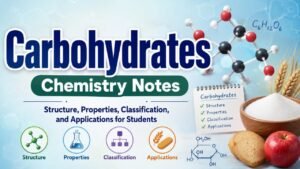 Carbohydrates Chemistry Notes, Structure of Carbohydrates, Classification of Carbohydrates, Properties of Carbohydrates, Types of Carbohydrates, Carbohydrates in Chemistry, Monosaccharides Disaccharides Polysaccharides, Functions of Carbohydrates, Chemical Properties of Carbohydrates, Carbohydrates Notes PDF,